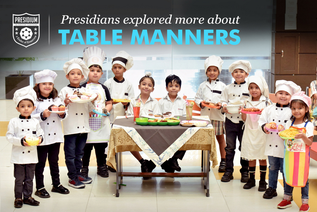 Presidium Rajnagar, PRESIDIANS LEARNED ABOUT TABLE MANNERS